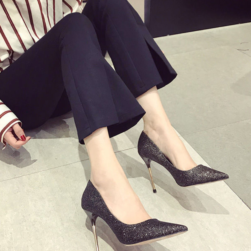 Cipele za žene 2023. Ženska ljetna obuća na super visoku petu Cipela za vjenčanje mladenka Zlatna večernja s kristalima Rhinestones Diamond 39