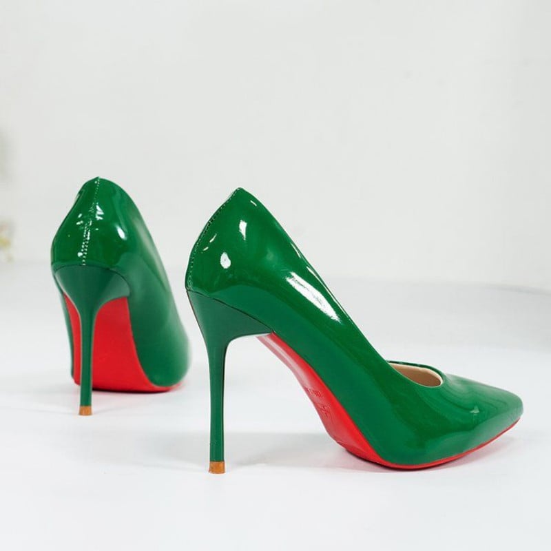 Női nyári lábbeli lehúzós Stilito cipők nőknek 2023 zöld szexi szuper magas sarkú, minőségi csúszásmentes alkalmi cipő egy ajánlatban