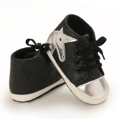 Crne modne platnene cipele za novorođenčad za dječake i djevojčice Cipele za prvi korak za hodanje Dojenčad Mala djeca Dječje neklizajuće cipele za bebe