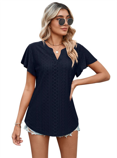 Letné jednofarebné tričká Dámske vintage elegantné tričko Dámska móda Y2k topy tričká oblečenie Streetwear ležérne tričko Dámske bluzúky