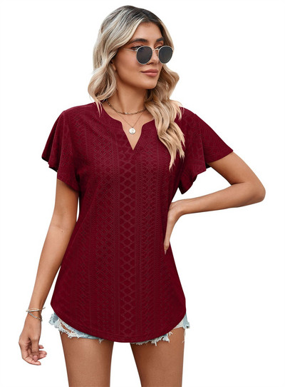 Letné jednofarebné tričká Dámske vintage elegantné tričko Dámska móda Y2k topy tričká oblečenie Streetwear ležérne tričko Dámske bluzúky