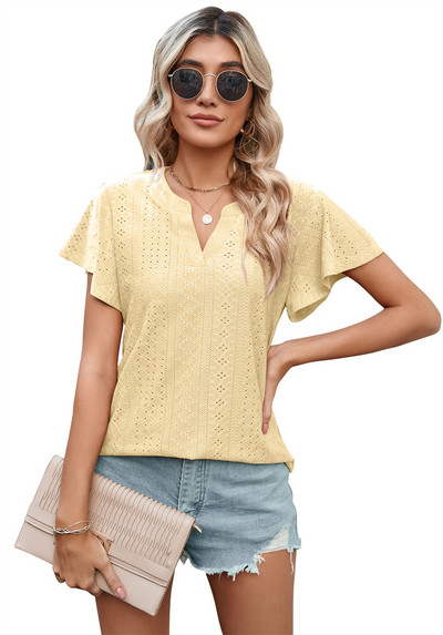 Letné jednofarebné tričká Dámske vintage elegantné tričko Dámska móda Y2k topy tričká oblečenie Streetwear ležérne tričko Dámske bluzúky