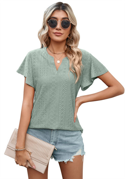 Letné jednofarebné tričká Dámske vintage elegantné tričko Dámska móda Y2k topy tričká oblečenie Streetwear ležérne tričko Dámske bluzúky