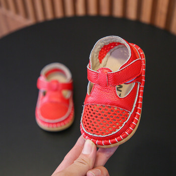 Сандали за малки деца 2021 Лято Бебешки момичета Момчета Обувки против сблъсък Меко дъно Естествена кожа Детски детски плажни сандали