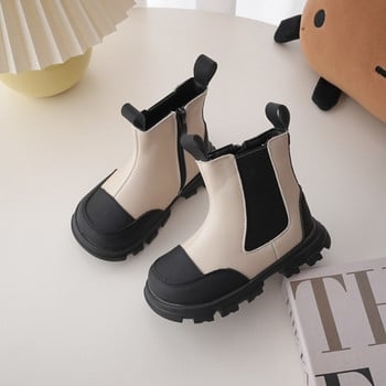 2023 Есен Зима Детски ботуши Плюс кадифени топли ботуши Неплъзгащи се водоустойчиви детски обувки за момичета Момчета Ботуши на платформа