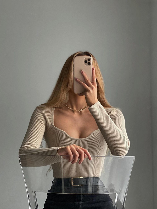 Elegantne šik bež pletene skraćene bluze Ženske modne 2021. Seksi košulje s četvrtastim ovratnikom Djevojke Ulična odjeća Ležerne majice