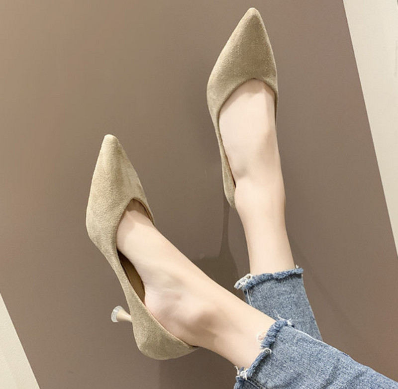 Dámska letná obuv so stredným podpätkom, topánky pre ženy 2023 so špicatou špičkou, kancelárske čierne sandále Stilito, trend v akcii, prázdninová ponuka