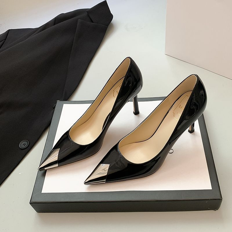Dámske topánky 2023 Sexy dámska letná obuv so špicatou špičkou na podpätku Stilito čierne večerné lodičky na vysokých podpätkoch luxusná značka Y2k