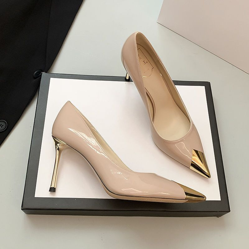 Dámske topánky 2023 Sexy dámska letná obuv so špicatou špičkou na podpätku Stilito čierne večerné lodičky na vysokých podpätkoch luxusná značka Y2k