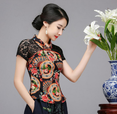 Ženska NOVA košulja Tanka majica s cvijetom Pamučna seksi čipkana bluza Košulje u kineskom stilu Vintage Hanfu odjeća Velika veličina 3XL 4XL 5XL 6XL