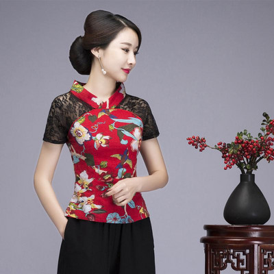 Ženska NOVA košulja Tanka majica s cvijetom Pamučna seksi čipkana bluza Košulje u kineskom stilu Vintage Hanfu odjeća Velika veličina 3XL 4XL 5XL 6XL