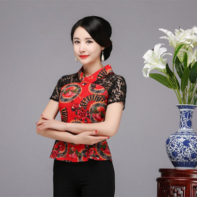 Ženska NOVA košulja Tanka majica s cvijetom Pamučna seksi čipkana bluza Košulje u kineskom stilu Vintage Hanfu odjeća Velika veličina 3XL 4XL 5XL 6XL