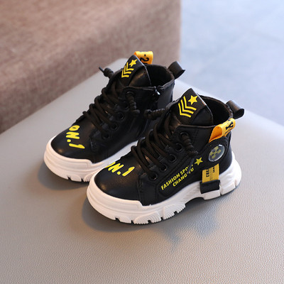 COZULMA Copii Toamna Iarna Pantofi 1-6 Ani Copii Copii Mici Cizme Moda Fete Baieti Cizme scurte Pantofi din piele moale 21-30