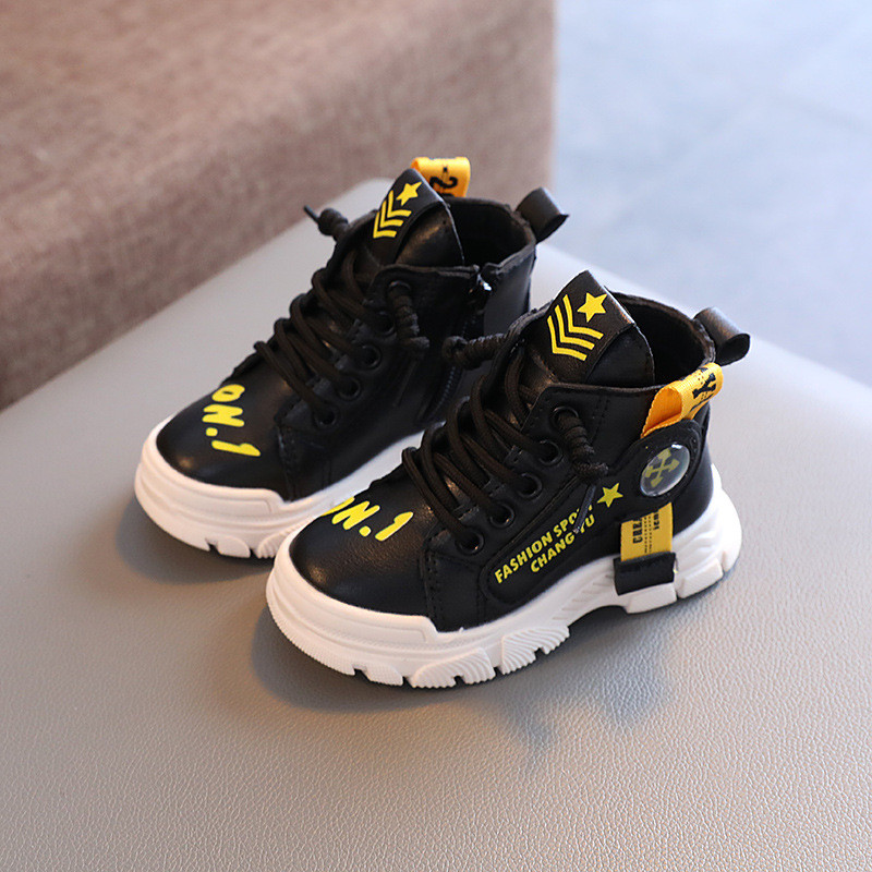 COZULMA Copii Toamna Iarna Pantofi 1-6 Ani Copii Copii Mici Cizme Moda Fete Baieti Cizme scurte Pantofi din piele moale 21-30