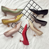 Dámske letné topánky, svadobné topánky pre nevestu, topánky pre ženy 2023, štýlové topánky so stredným podpätkom, špicatá špička, kancelárske strieborné, zľava A 39