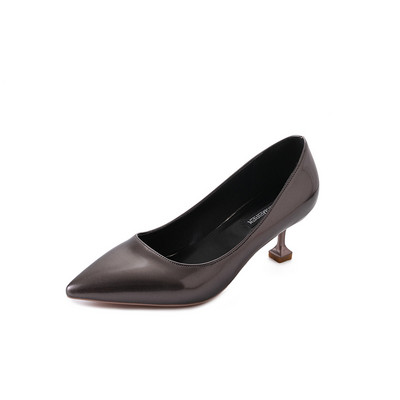 Dámske letné topánky, svadobné topánky pre nevestu, topánky pre ženy 2023, štýlové topánky so stredným podpätkom, špicatá špička, kancelárske strieborné, zľava A 39