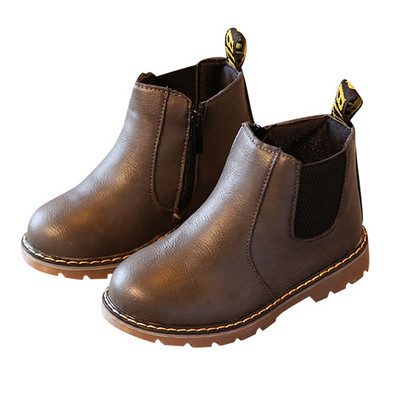 Παιδικές μπότες ρετρό στυλ 2023 Φθινοπωρινή χειμερινή μόδα Παιδικά μασίφ καθημερινά βαμβακερά παπούτσια για μικρά αγόρια, κορίτσια, δερμάτινες μπότες