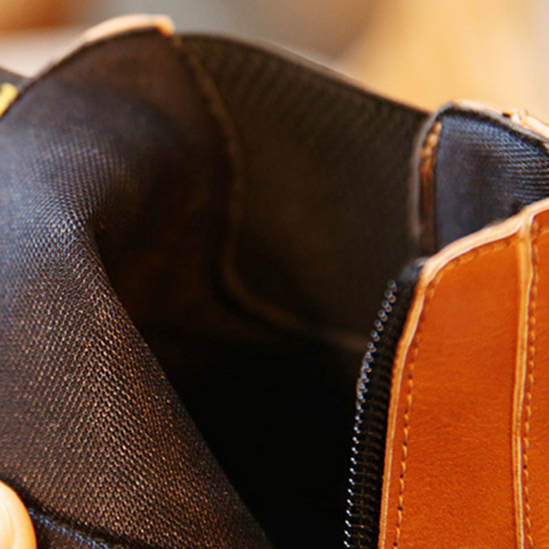 Παιδικές μπότες ρετρό στυλ 2023 Φθινοπωρινή χειμερινή μόδα Παιδικά μασίφ καθημερινά βαμβακερά παπούτσια για μικρά αγόρια, κορίτσια, δερμάτινες μπότες