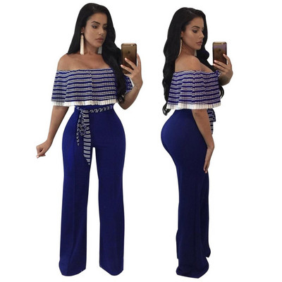 Modni ženski kombinezoni s volanima Seksi kombinezoni za igru veće veličine Bodi hlače