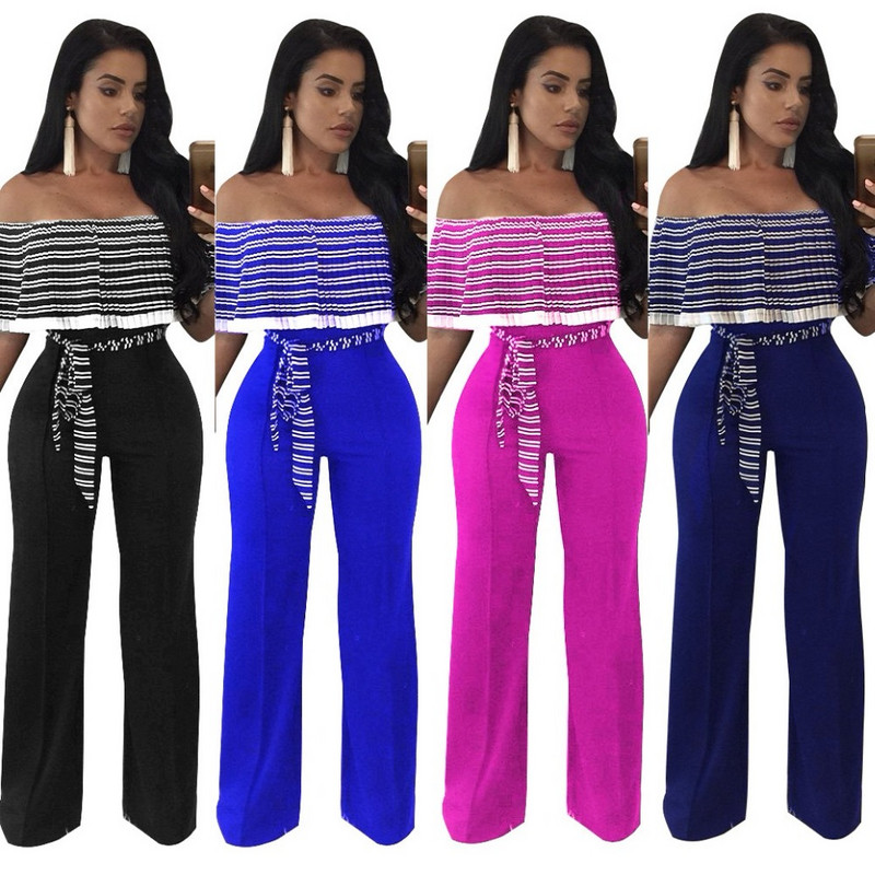 Modni ženski kombinezoni s volanima Seksi kombinezoni za igru veće veličine Bodi hlače