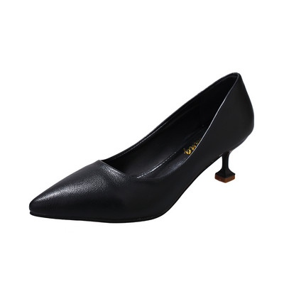 Cipele za žene 2023. Formalna normalna kožna ležerna ženska ljetna obuća sa srednjom potpeticom Crvena Stilito špicast vrh za mlade A Y2k