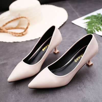 Cipele za žene 2023. Formalna normalna kožna ležerna ženska ljetna obuća sa srednjom potpeticom Crvena Stilito špicast vrh za mlade A Y2k