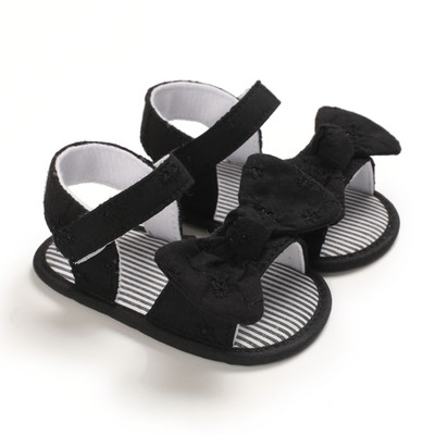 Cipele za dojenčad, cipele za djevojčice, ravne sandale, mekani potplat, protuklizni, ljetne mašne, točkaste pruge, čipkaste cipele za krevetić, novorođenče, prva hodalica, vruća rasprodaja