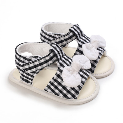 Cipele za dojenčad, cipele za djevojčice, ravne sandale, mekani potplat, protuklizni, ljetne mašne, točkaste pruge, čipkaste cipele za krevetić, novorođenče, prva hodalica, vruća rasprodaja