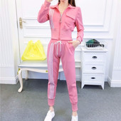 Dámska tepláková súprava 2023 Jar Jeseň Nová kórejská voľnočasová študentská tepláková súprava Módne topy s kapucňou, nohavice, 2 dvojdielne sety