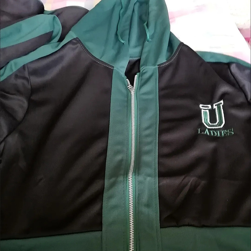 Coreeană 2 bucăți Seturi cu glugă, scurtă, mozaic, haină, trening, talie înaltă, până la glezne, pantaloni harem, costume pentru jogger, ansamblu casual