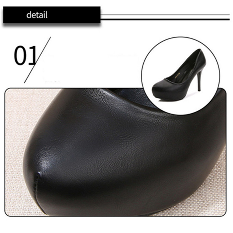 Proljetne koncizne platforme, plitke ženske cipele sa šiljatim vrhom, mekane kožne visoke potpetice, 10 cm, klasične ženske uredske natikače, jesen