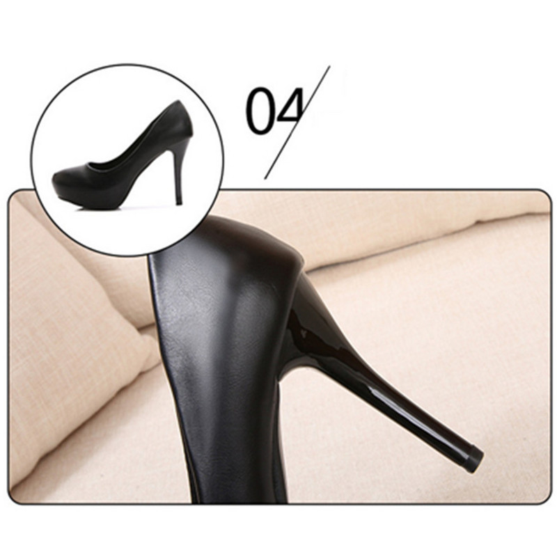 Proljetne koncizne platforme, plitke ženske cipele sa šiljatim vrhom, mekane kožne visoke potpetice, 10 cm, klasične ženske uredske natikače, jesen