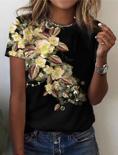 Dámske tričko s motýľovou potlačou, modrá mikina s dlhým rukávom, módny výstrih do O, regulárny strih, maľba na motýle, jar a jeseň 2023