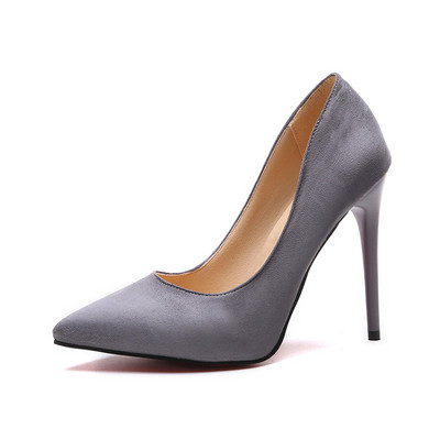 Marime Plus 35-44 Pantofi de birou conciși, toamnă mică, sexy, cu tocuri înalte, pantofi pentru femei, pantofi cu vârf ascuțit, negru roșu, pantofi de mireasă pentru femei