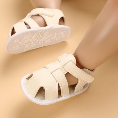 Új nyári szandálok újszülött fiúknak lányok cipők alkalmi puha talp légáteresztő First Walker vászon babacipők csúszásmentes kisgyermeknek