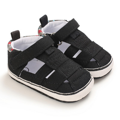 Új nyári szandálok újszülött fiúknak lányok cipők alkalmi puha talp légáteresztő First Walker vászon babacipők csúszásmentes kisgyermeknek