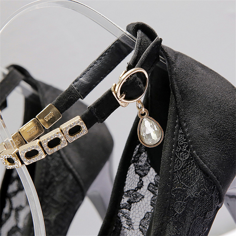 Nové platformové sexi čipkované dámske lodičky s otvorenou špičkou, biele ružové, módne krištáľové pracky, vysoký podpätok 12 cm, svadobné topánky pre ženy 2023