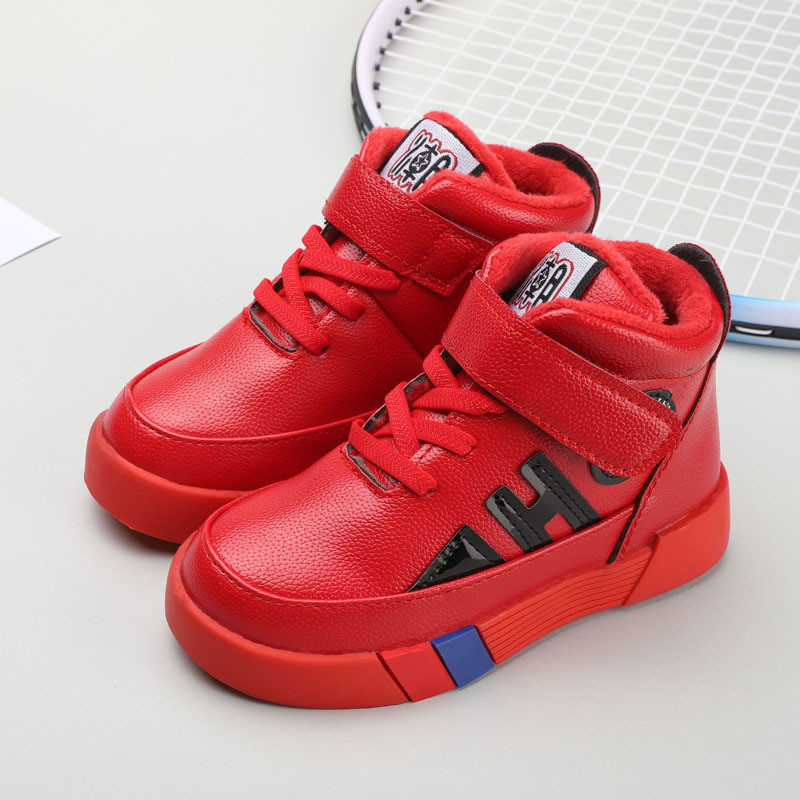 Pamučne cipele za dječake 2023. Jesen i zima plus baršunasta dječja sportska obuća Trend ravne neklizajuće dječje čizme za snijeg