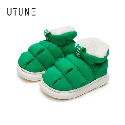 UTUNE Copii Cizme de zăpadă Cizme calde pentru băieți, fete, 7-12 ani, papuci moale de pluș pentru interior, rezistenți la vânt, călcâi, urzeală, 3-6 ani, acasă, cizme