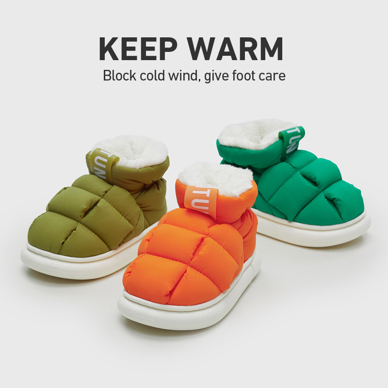 UTUNE Copii Cizme de zăpadă Cizme calde pentru băieți, fete, 7-12 ani, papuci moale de pluș pentru interior, rezistenți la vânt, călcâi, urzeală, 3-6 ani, acasă, cizme