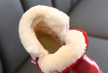 Χειμερινές αδιάβροχες μπότες για αγόρια για κορίτσια βελούδινα χοντρά ζεστά παιδικά μποτάκια χιονιού με μαλακή σόλα Παιδικά καθημερινά αθλητικά παπούτσια με πόρπες