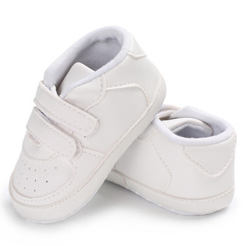 Бели модни бебешки обувки Ежедневни обувки за момчета и момичета Обувки за кръщене с меко дъно Маратонки за първокурсници Удобни обувки за първи път