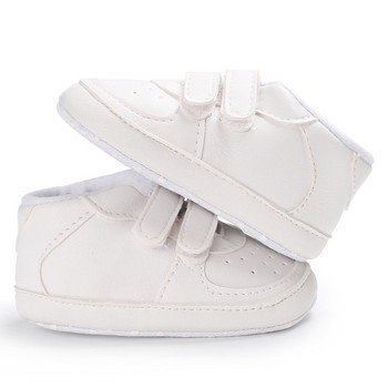Бели модни бебешки обувки Ежедневни обувки за момчета и момичета Обувки за кръщене с меко дъно Маратонки за първокурсници Удобни обувки за първи път