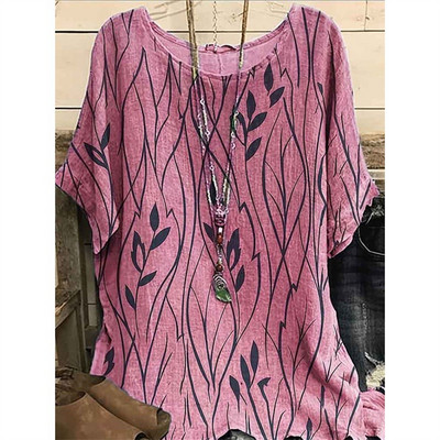 Tricou de modă pentru femei, cu decolteu O, cu mânecă scurtă, tricou cu imprimeu cu flori 3d, tricou supradimensionat pentru femei, Harajuku, pulover pentru femei