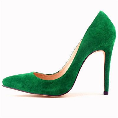 Mäkké flock plytké módne vysoké podpätky topánky dámske lodičky jesenné špicaté špičky dámske pracovné fialové červené ihličkové topánky pre nevestu párty