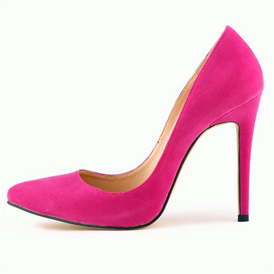 Mäkké flock plytké módne vysoké podpätky topánky dámske lodičky jesenné špicaté špičky dámske pracovné fialové červené ihličkové topánky pre nevestu párty