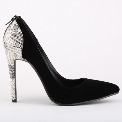 Seksi cipele sa šarenim petama sa zmijskim printom za žene Pumpice na visoke pete Jesenske cipele sa patentnim zatvaračem na stražnjoj strani Modne ženske cipele za zabavu