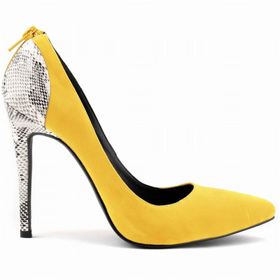 Seksi cipele sa šarenim petama sa zmijskim printom za žene Pumpice na visoke pete Jesenske cipele sa patentnim zatvaračem na stražnjoj strani Modne ženske cipele za zabavu