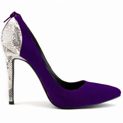 Seksi cipele sa šarenim petama sa zmijskim printom za žene Pumpice na visoke pete Jesenske cipele sa patentnim zatvaračem na stražnjoj strani Modne ženske cipele za zabavu