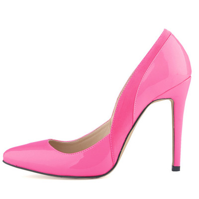 Moda din piele lacuita pantofi patchwork femei cu vârf ascuțit de lucru cu tocuri înalte pantofi negru roșu dame pantofi de mireasă puțin adânci rochie